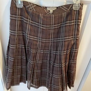 Burberry light weight skirt. Worn once. Great condition. Smoke free home.